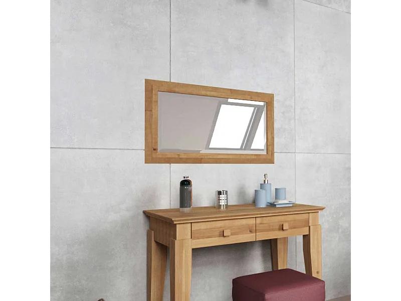 Garderobenspiegel aus Wildeiche Massivholz natur geölt