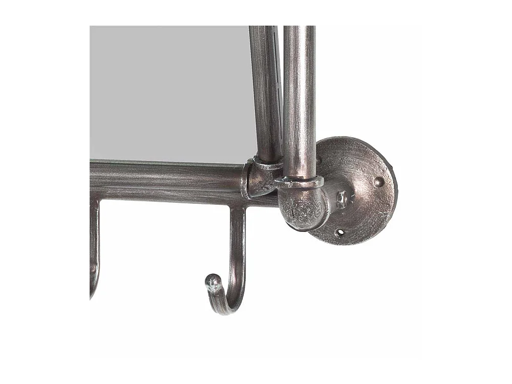 Garderobenspiegel aus Stahl Anthrazit