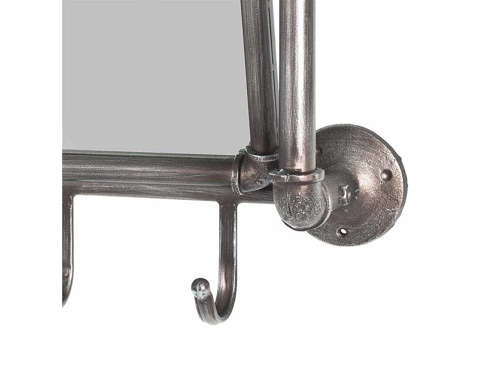 Garderobenspiegel aus Stahl Anthrazit