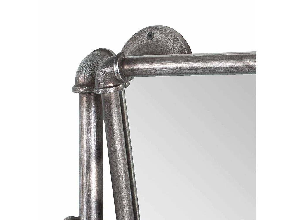 Garderobenspiegel aus Stahl Anthrazit