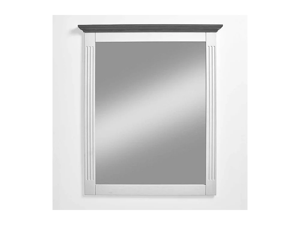 Flurspiegel in Weiß Kiefer massiv Landhausstil