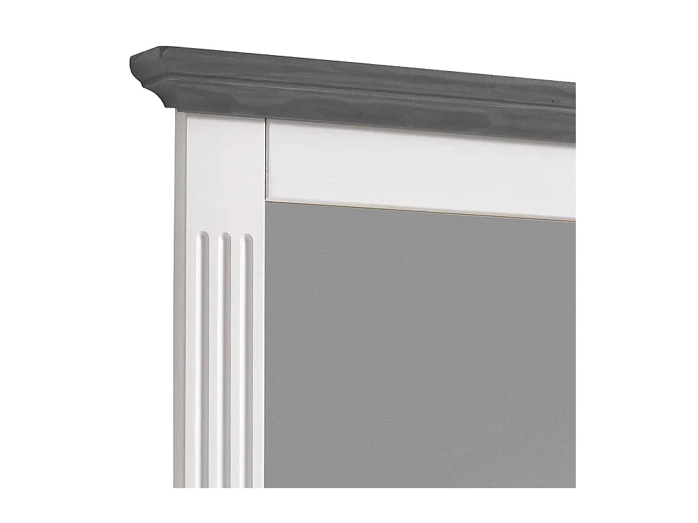 Flurspiegel in Weiß Kiefer massiv Landhausstil