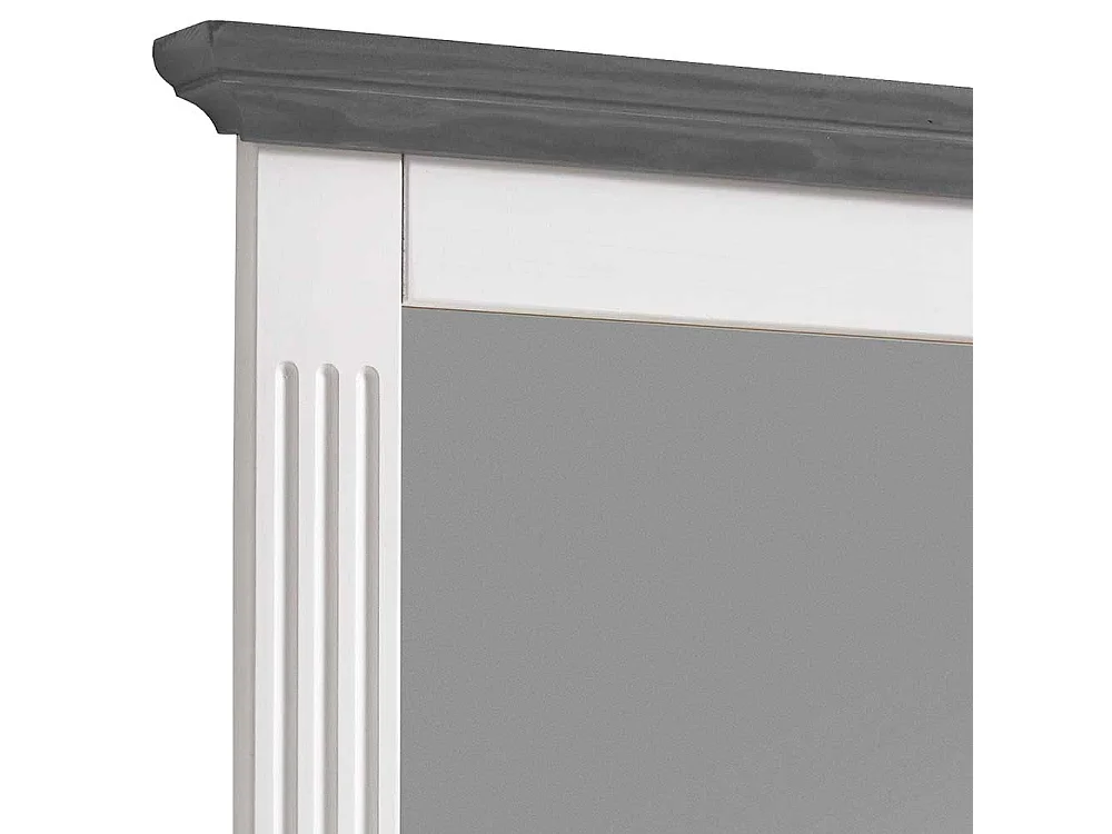 Flurspiegel in Weiß Kiefer massiv Landhausstil