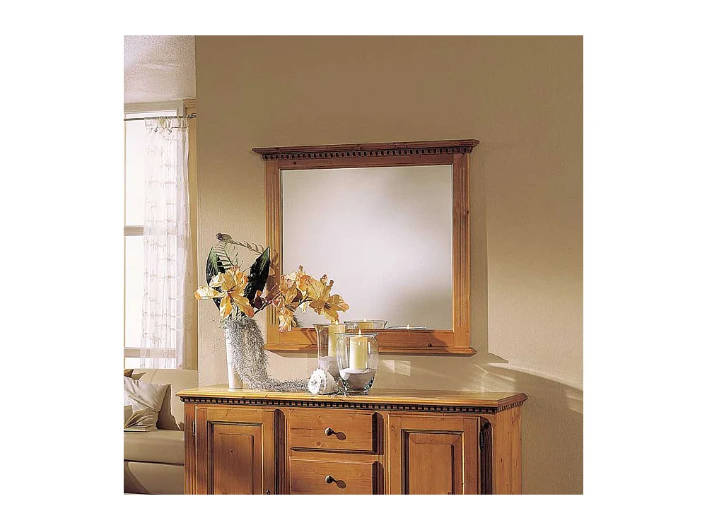 Landhaus Wandspiegel aus Fichte massiv lackiert