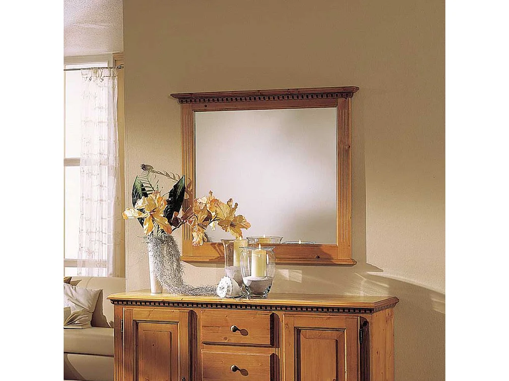 Landhaus Wandspiegel aus Fichte massiv lackiert