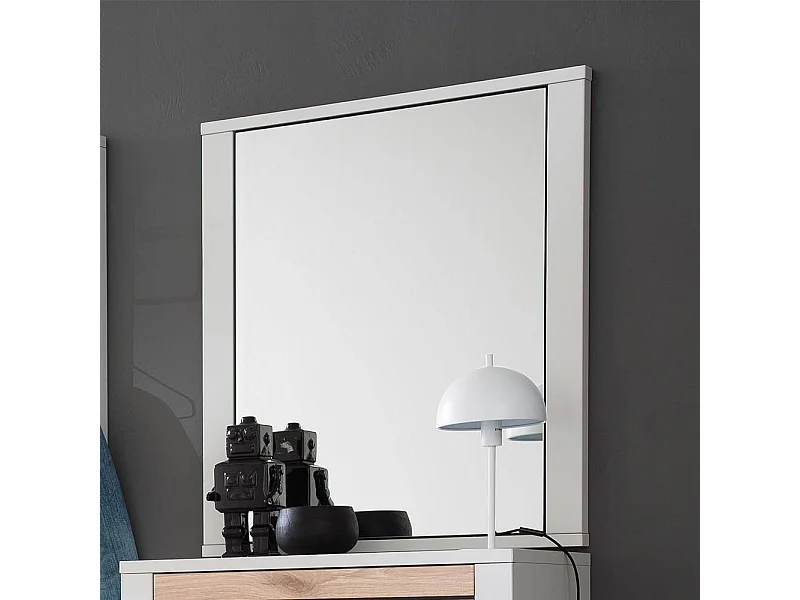 Wandspiegel Flurspiegel in Lichtgrau 82 cm hoch