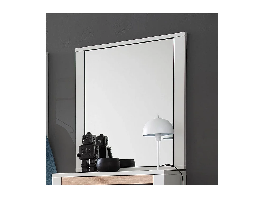 Wandspiegel Flurspiegel in Lichtgrau 82 cm hoch