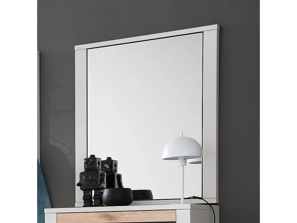 Wandspiegel Flurspiegel in Lichtgrau 82 cm hoch