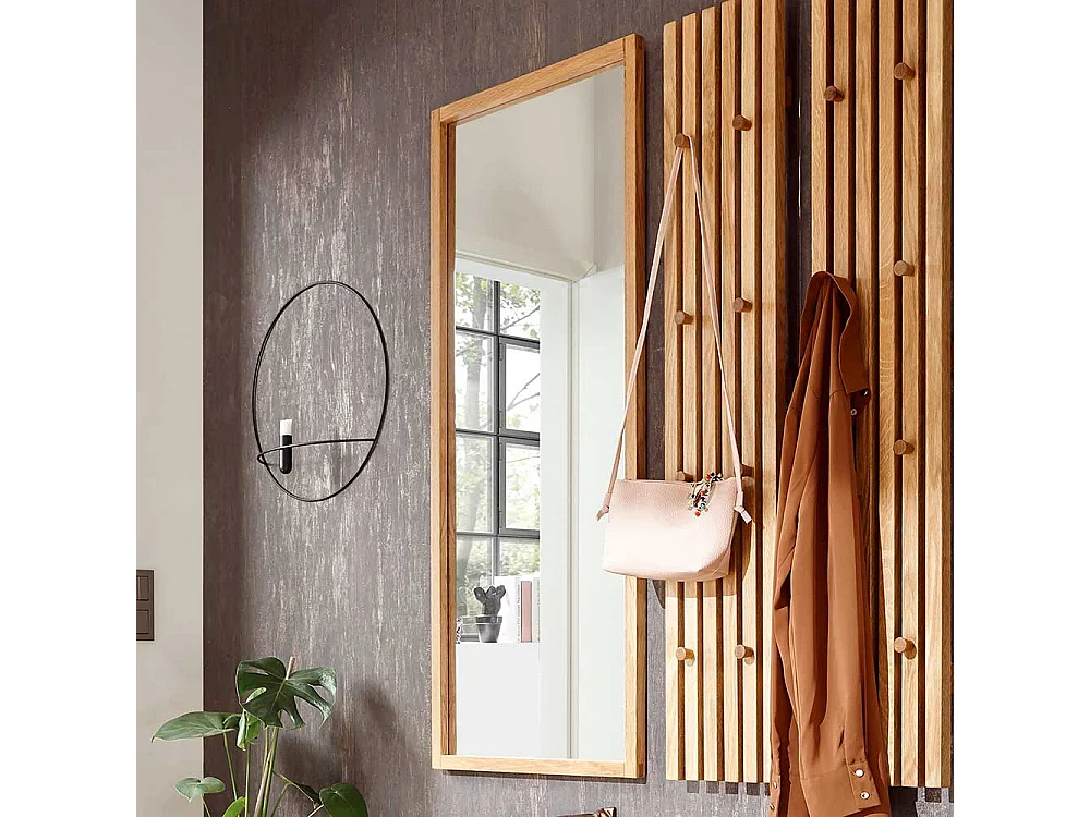 Flurspiegel aus Eiche Massivholz Skandi Design