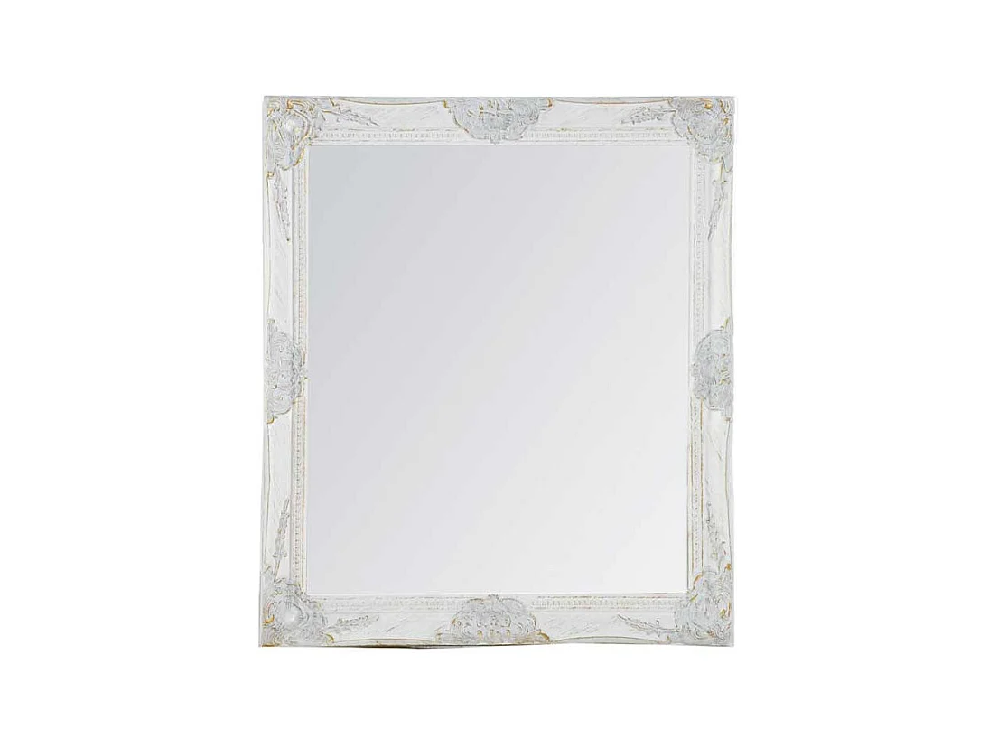 Barockspiegel in Weiß Rahmen