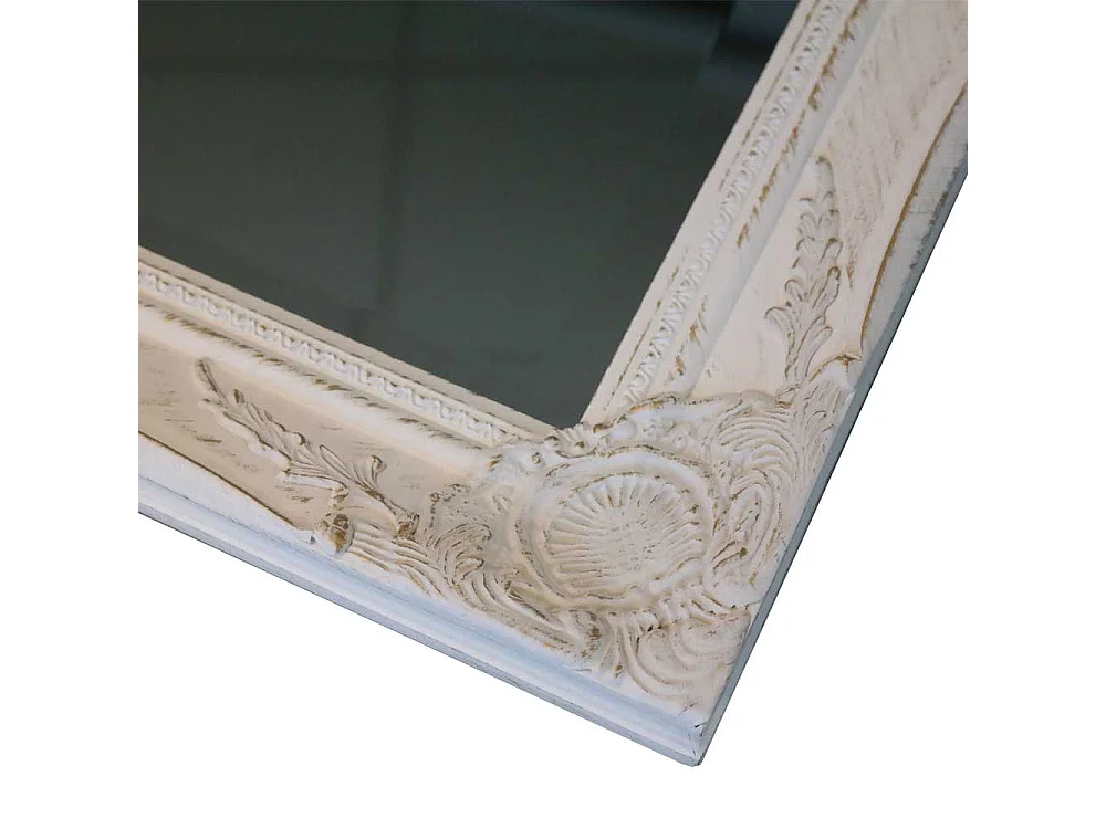 Barockspiegel in Weiß Rahmen