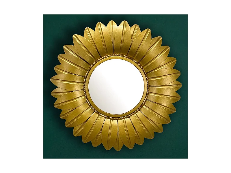 Wandspiegel Glasspiegel in Goldfarben mit Metallrahmen