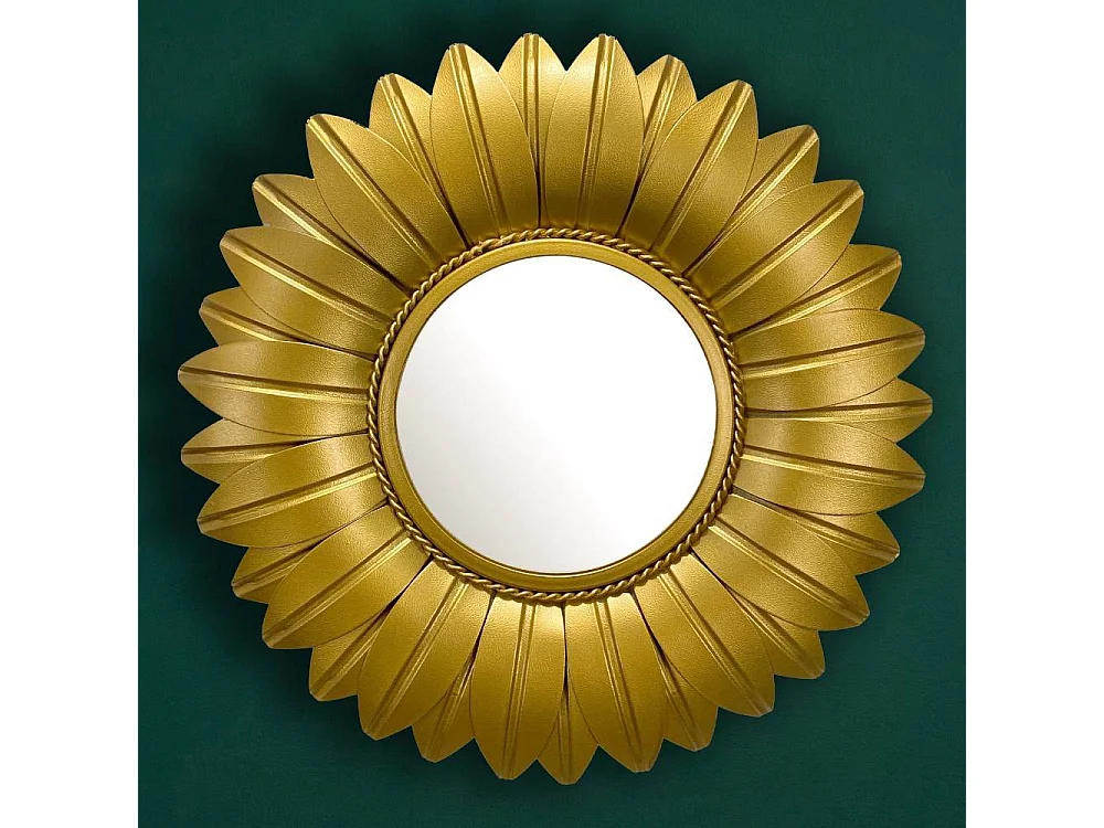 Wandspiegel Glasspiegel in Goldfarben mit Metallrahmen