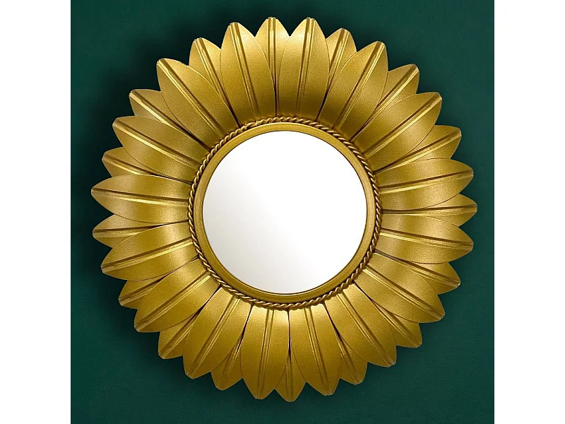 Wandspiegel Glasspiegel in Goldfarben mit Metallrahmen