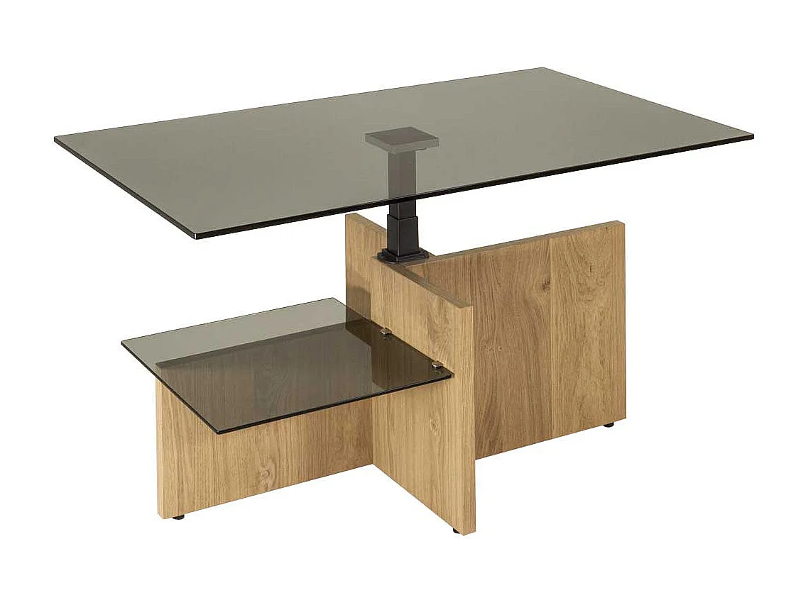 Couchtisch höhenverstellbar Parsolglas Platte