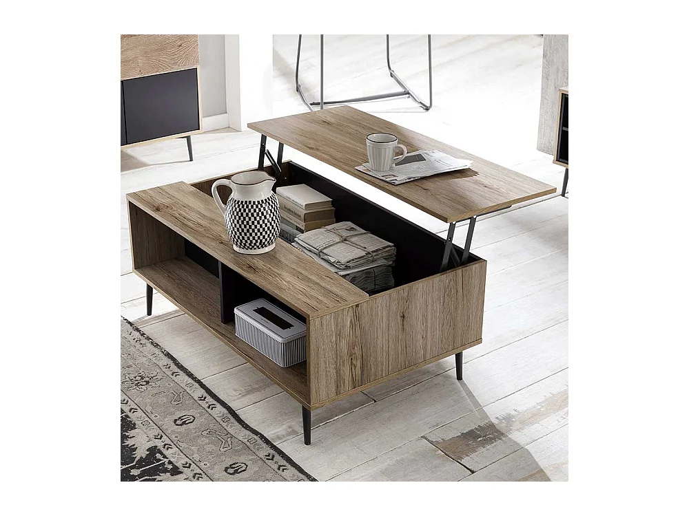 Couchtisch in Grey Wash Optik 100 cm breit