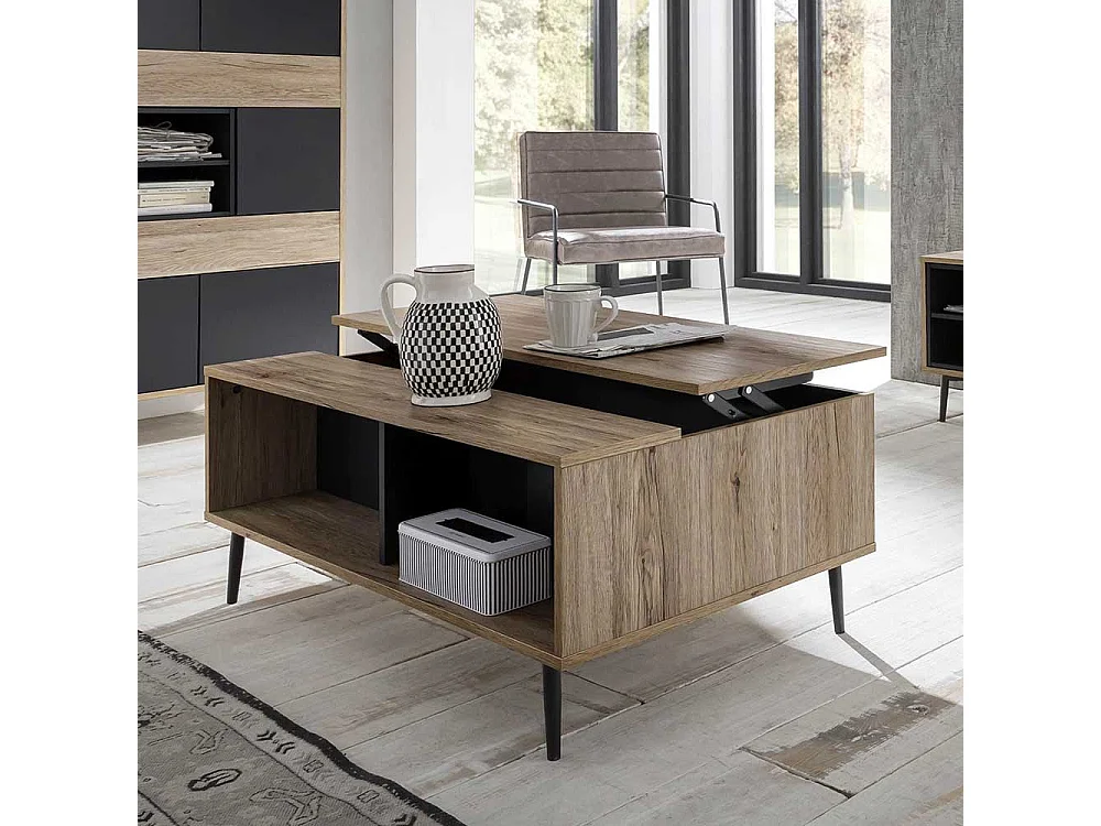 Couchtisch in Grey Wash Optik 100 cm breit