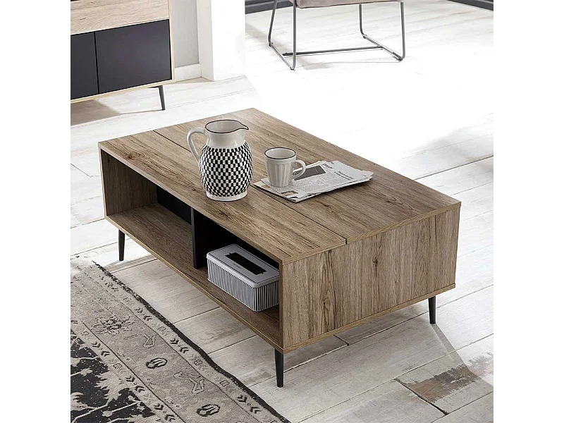 Couchtisch in Grey Wash Optik 100 cm breit