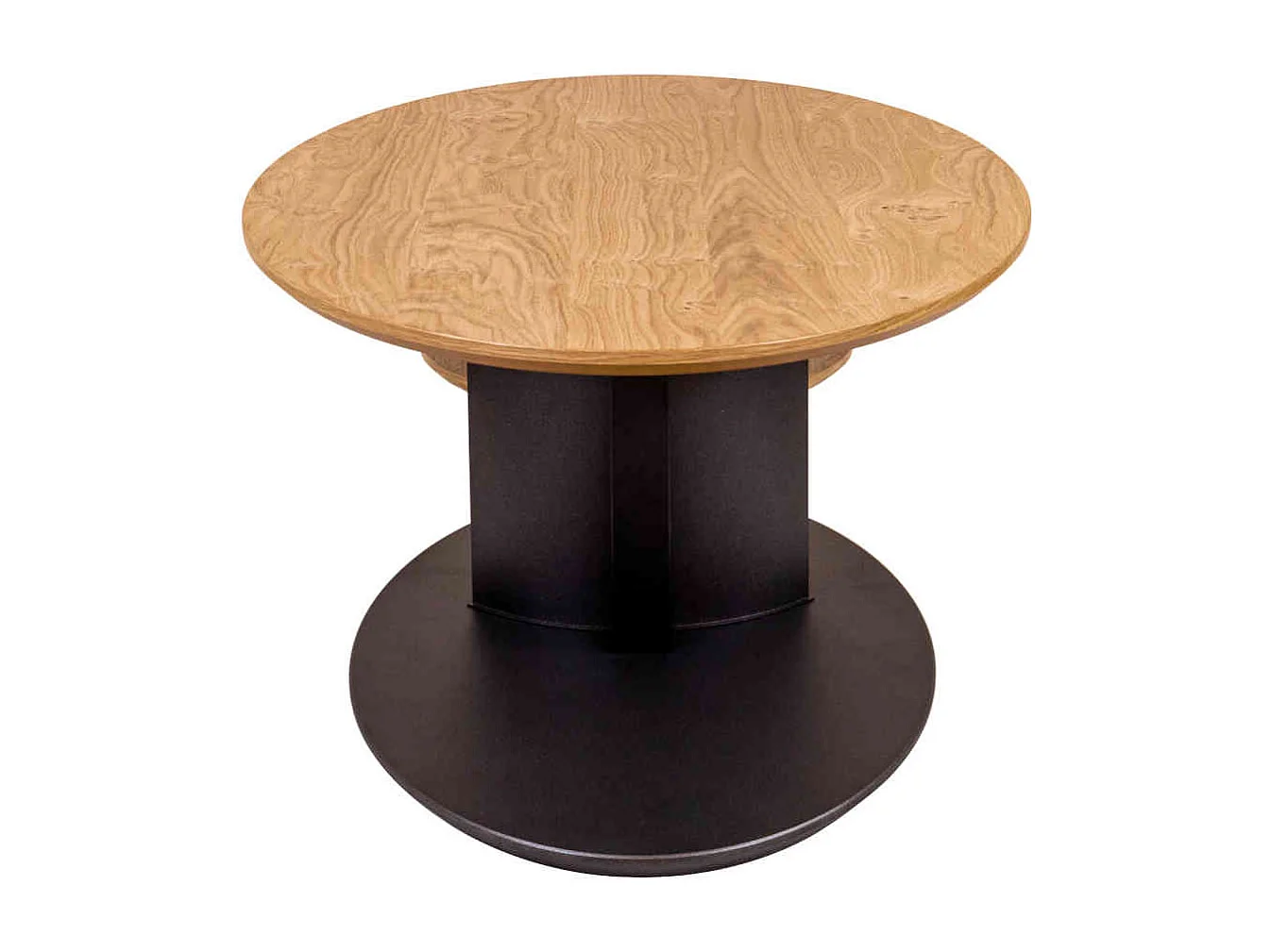 Sofa Tisch höhenverstellbar in Wildeichefarben Anthrazit