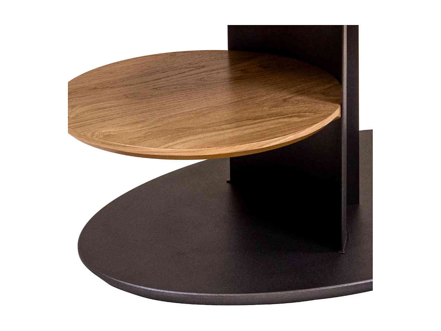 Sofa Tisch höhenverstellbar in Wildeichefarben Anthrazit