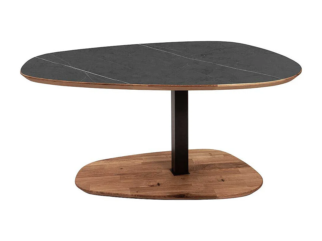 Couchtisch in Esstischhöhe höhenverstellbar Tischplatte in Trapezform