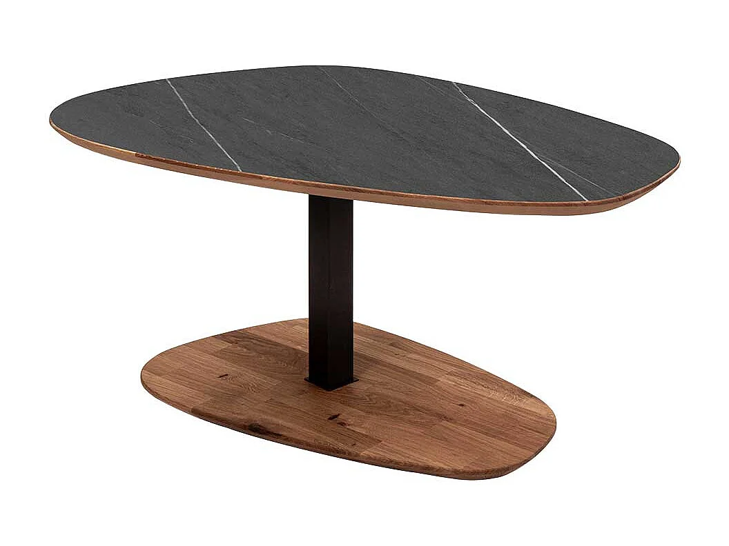 Couchtisch in Esstischhöhe höhenverstellbar Tischplatte in Trapezform