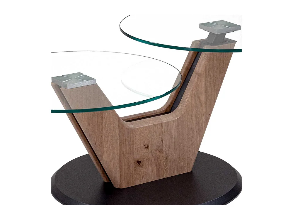 Höhenverstellbarer Couchtisch mit zwei Glasplatten Made in Germany