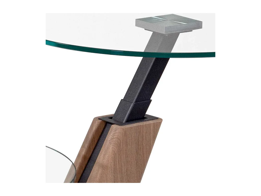 Höhenverstellbarer Couchtisch mit zwei Glasplatten Made in Germany