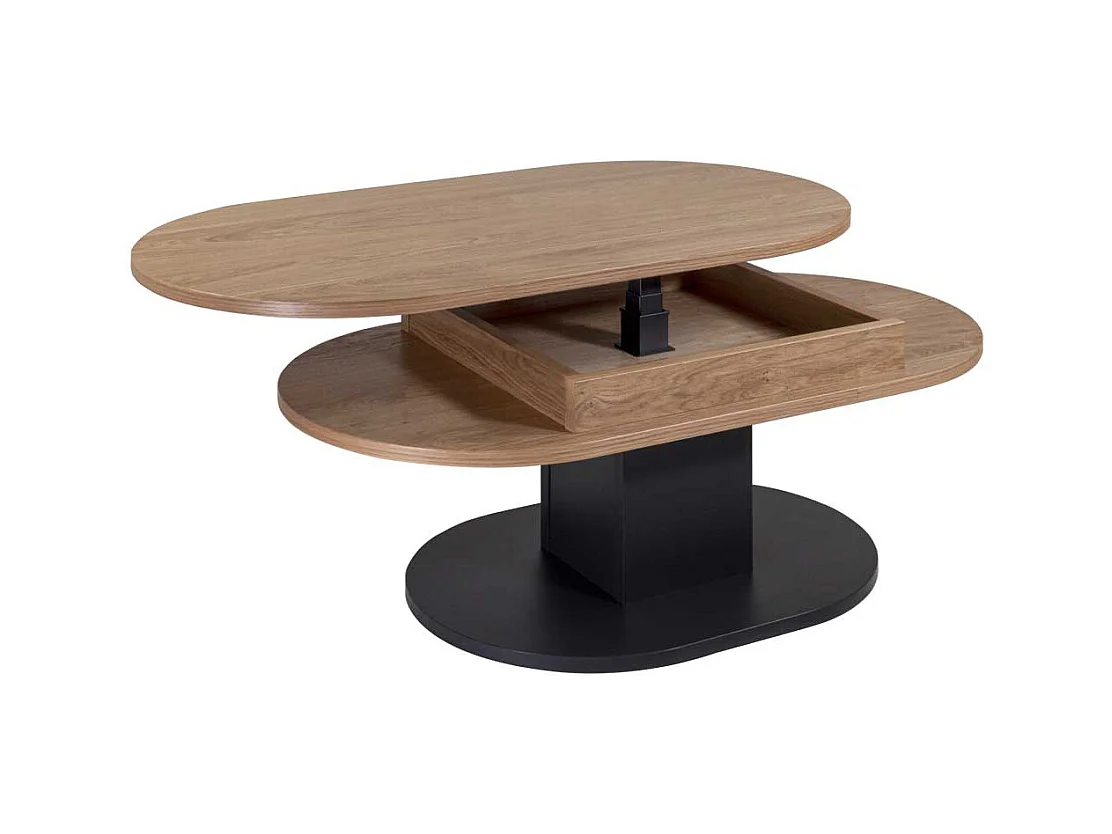 Couchtisch mit Staufach schwenkbarer Tischplatte