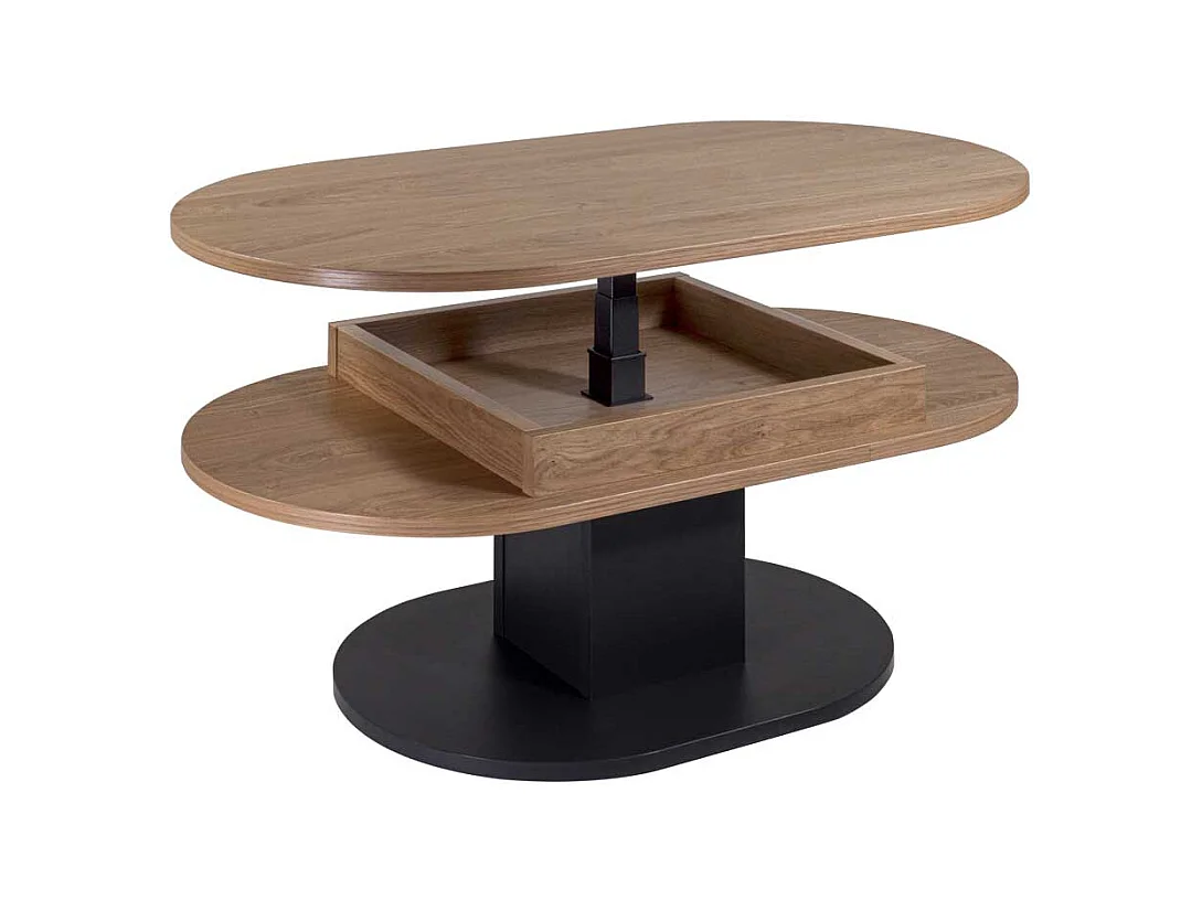 Couchtisch mit Staufach schwenkbarer Tischplatte