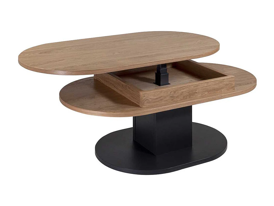 Couchtisch mit Staufach schwenkbarer Tischplatte