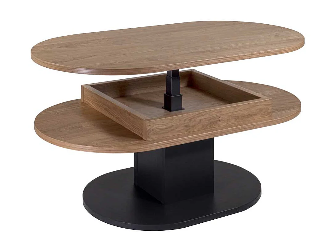 Couchtisch mit Staufach schwenkbarer Tischplatte