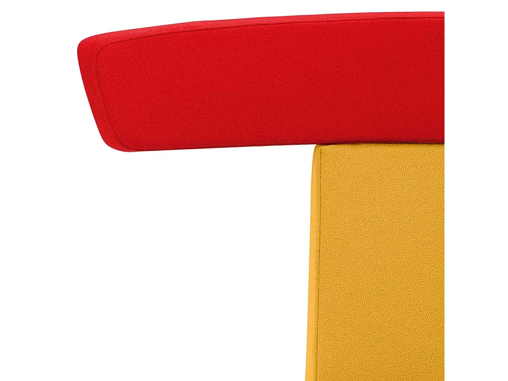 Arbeitshocker mit gepolsterter Rückenlehne Gelb und Orange