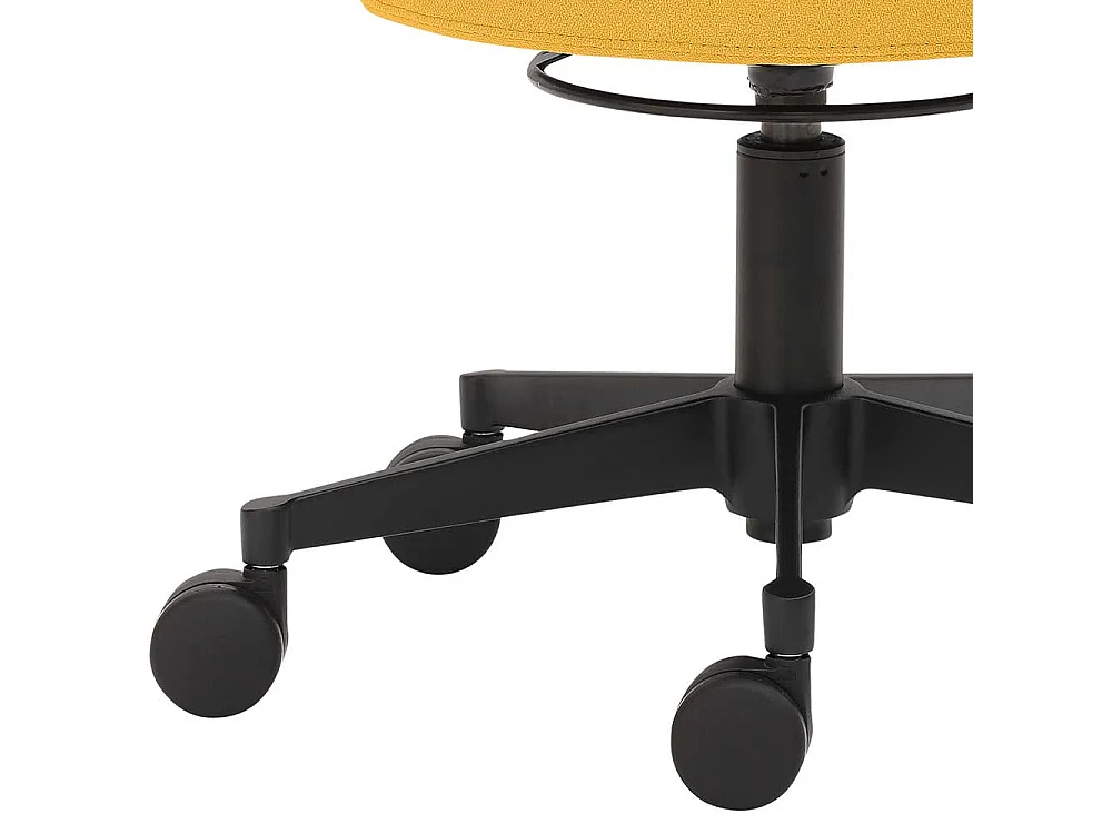Arbeitshocker mit gepolsterter Rückenlehne Gelb und Orange