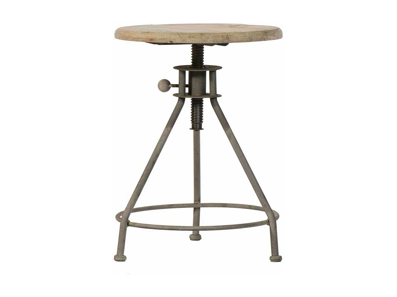 Runder Sitzhocker rustikal für Küche höhenverstellbar