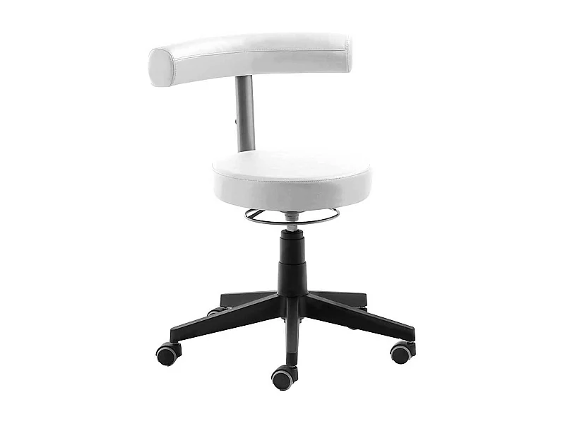 Drehbarer Arbeitshocker Made in Germany gepolsterter Rückenlehne