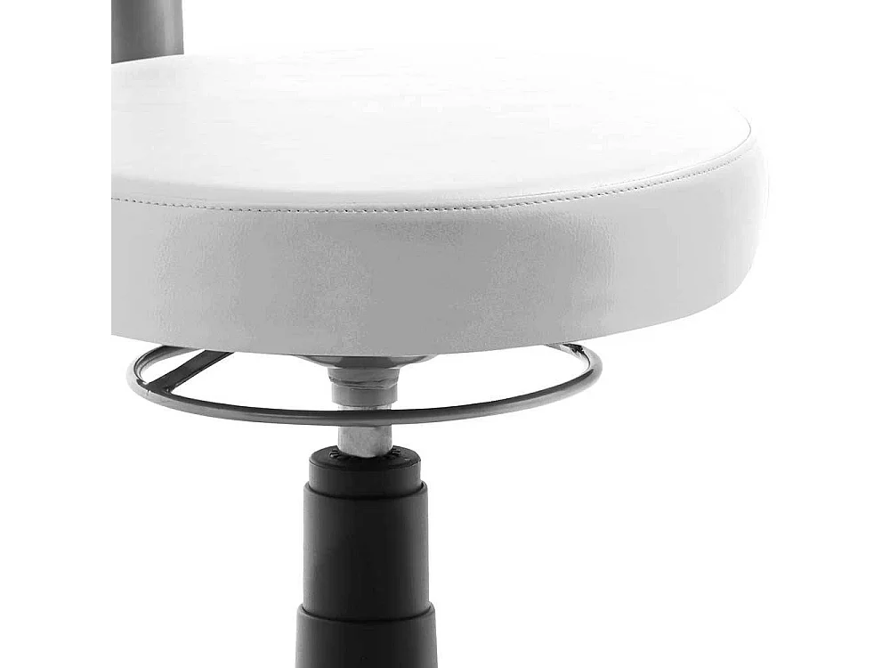 Drehbarer Arbeitshocker Made in Germany gepolsterter Rückenlehne