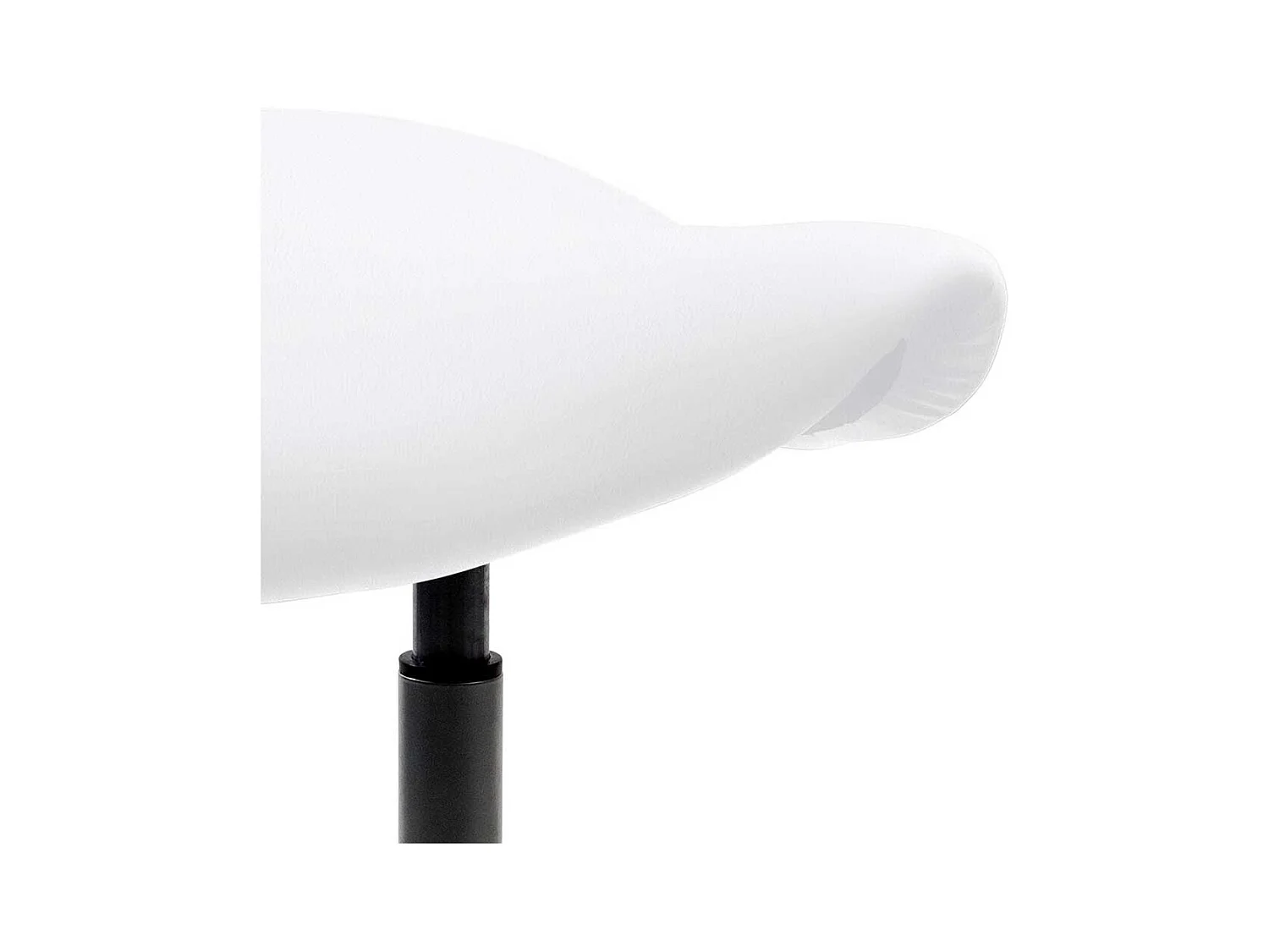 Pendelhocker mit Sattelsitz in Weiß höhenverstellbar durch Gasdruckfeder