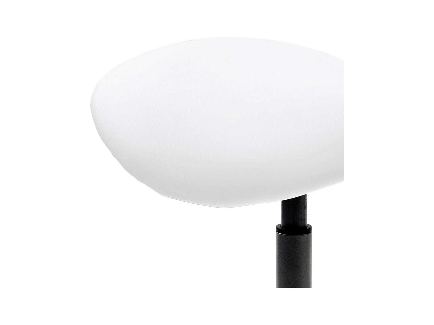 Pendelhocker mit Sattelsitz in Weiß höhenverstellbar durch Gasdruckfeder