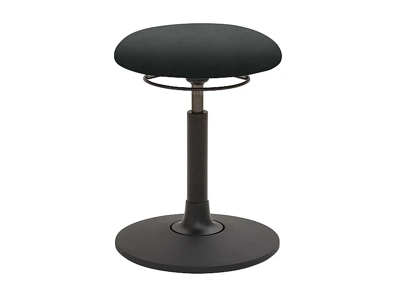 Runder Bürohocker in Schwarz Gasdruck höhenverstellbar
