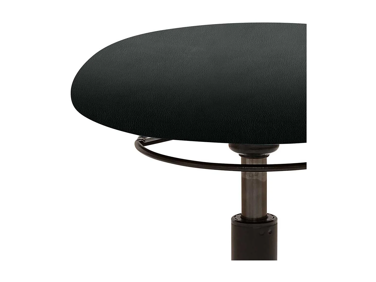 Ergonomischer Hocker in Schwarz Kunstleder & Kunststoff