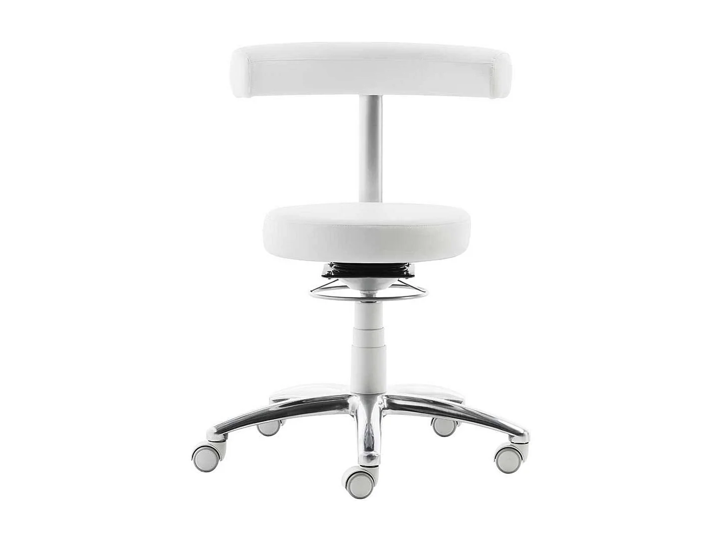 Büro Arbeitshocker durch Gasdruck höhenverstellbar gepolsterter Rückenlehne