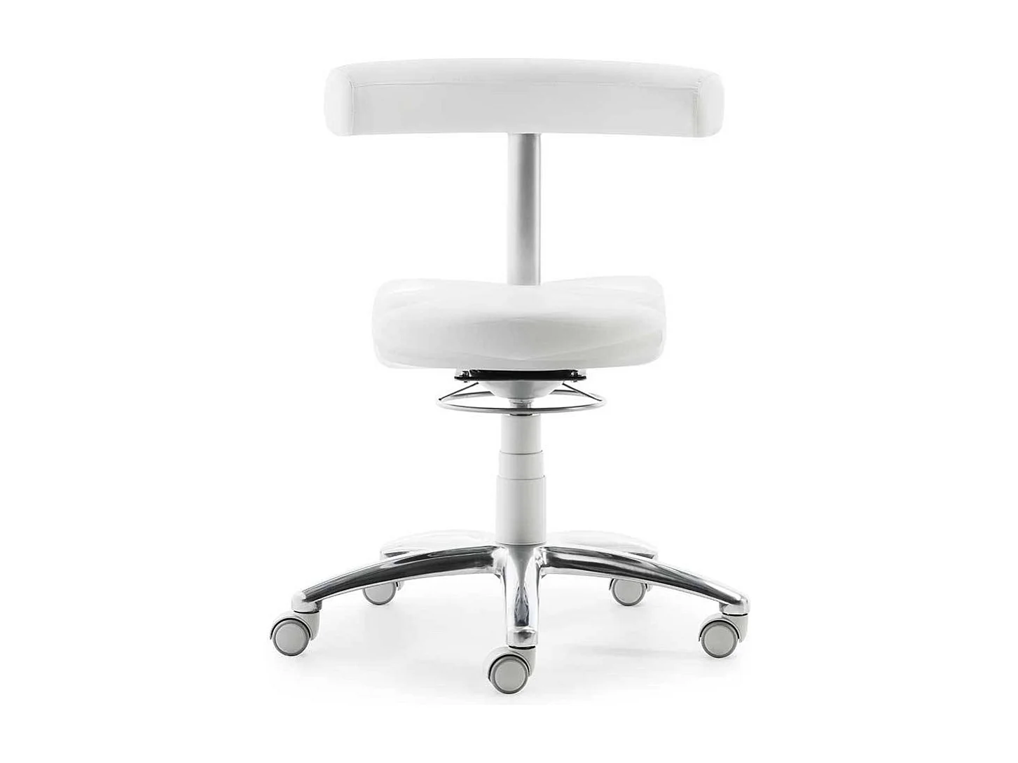 Büro Arbeitshocker durch Gasdruck höhenverstellbar gepolsterter Rückenlehne