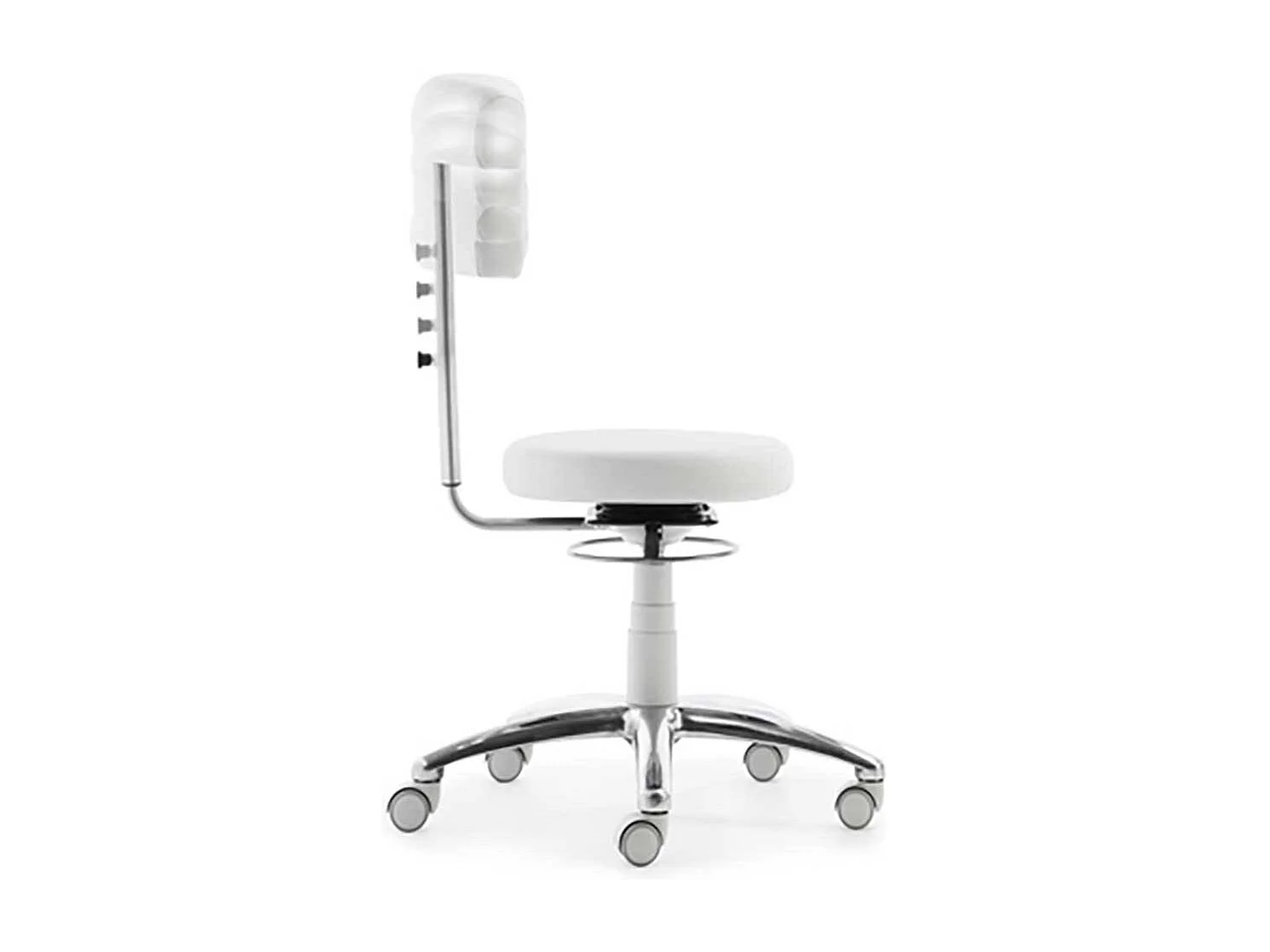 Büro Arbeitshocker durch Gasdruck höhenverstellbar gepolsterter Rückenlehne