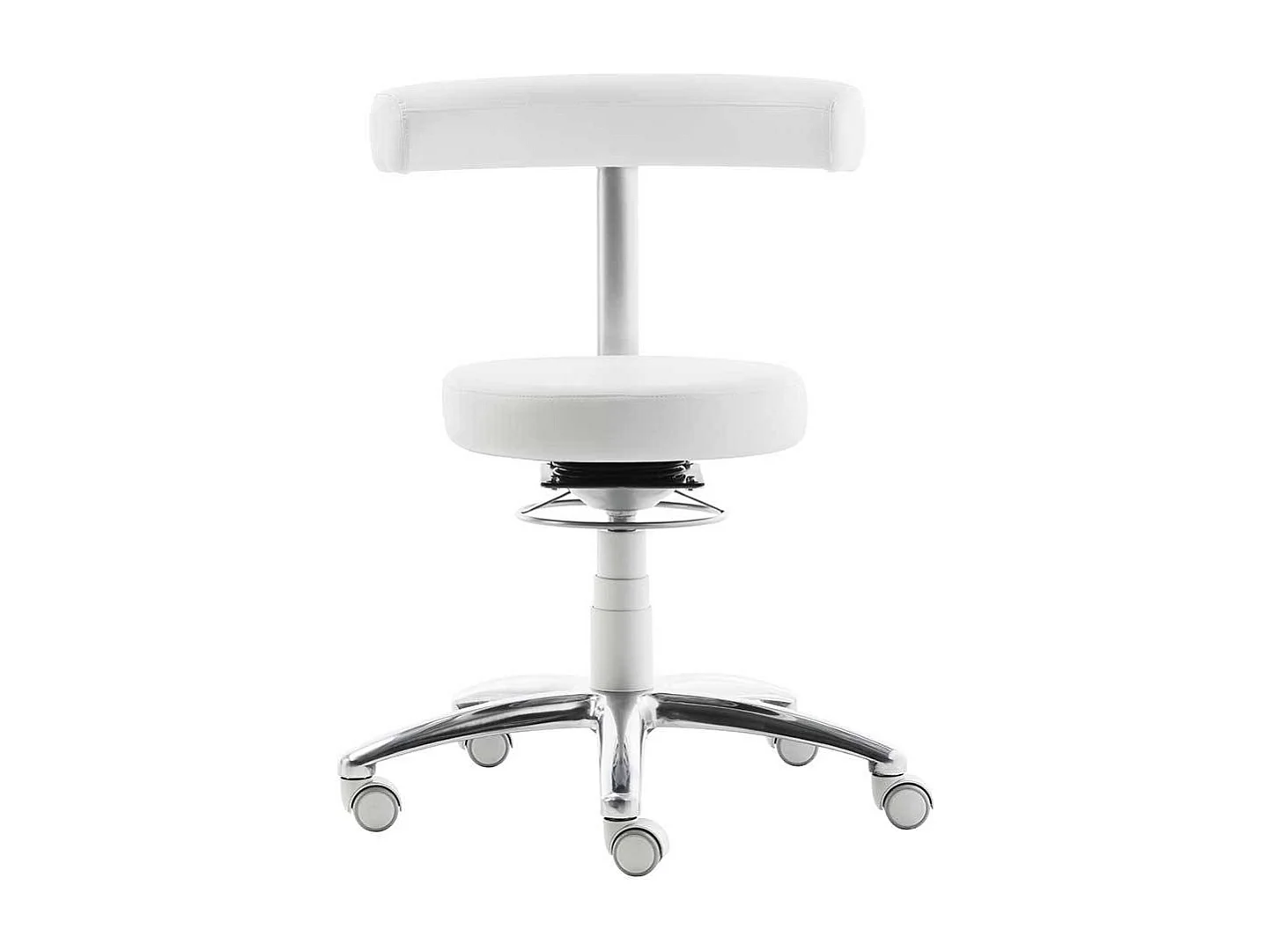 Büro Arbeitshocker durch Gasdruck höhenverstellbar gepolsterter Rückenlehne