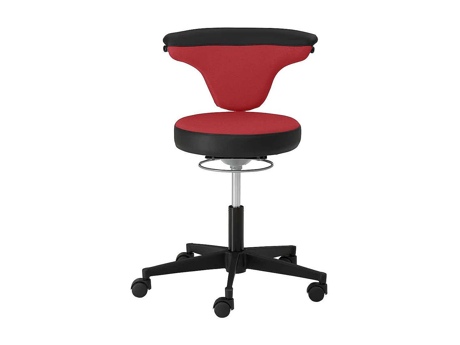 Arbeitshocker mit gepolsterter Rückenlehne Gasdruck höhenverstellbar