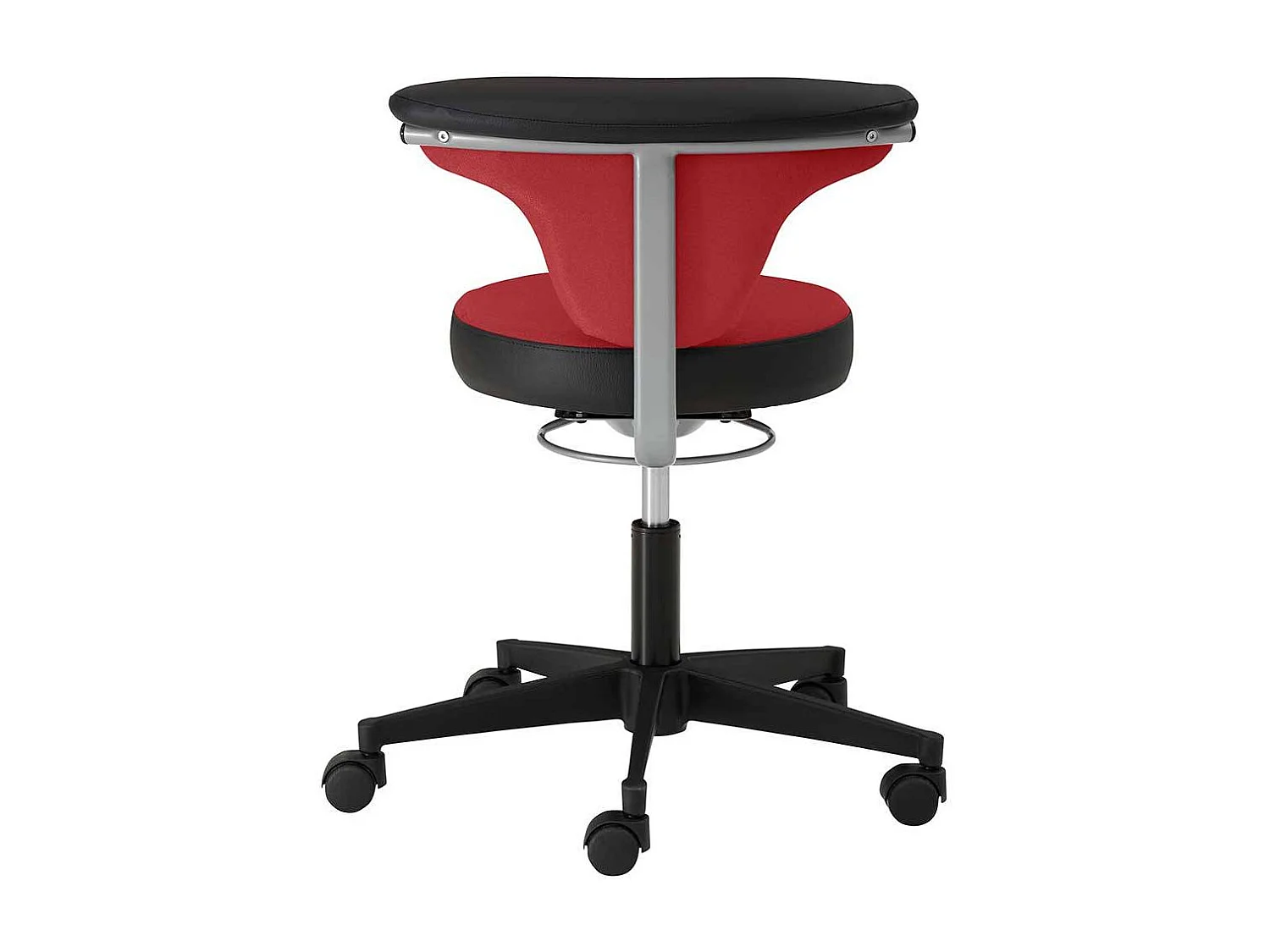 Arbeitshocker mit gepolsterter Rückenlehne Gasdruck höhenverstellbar