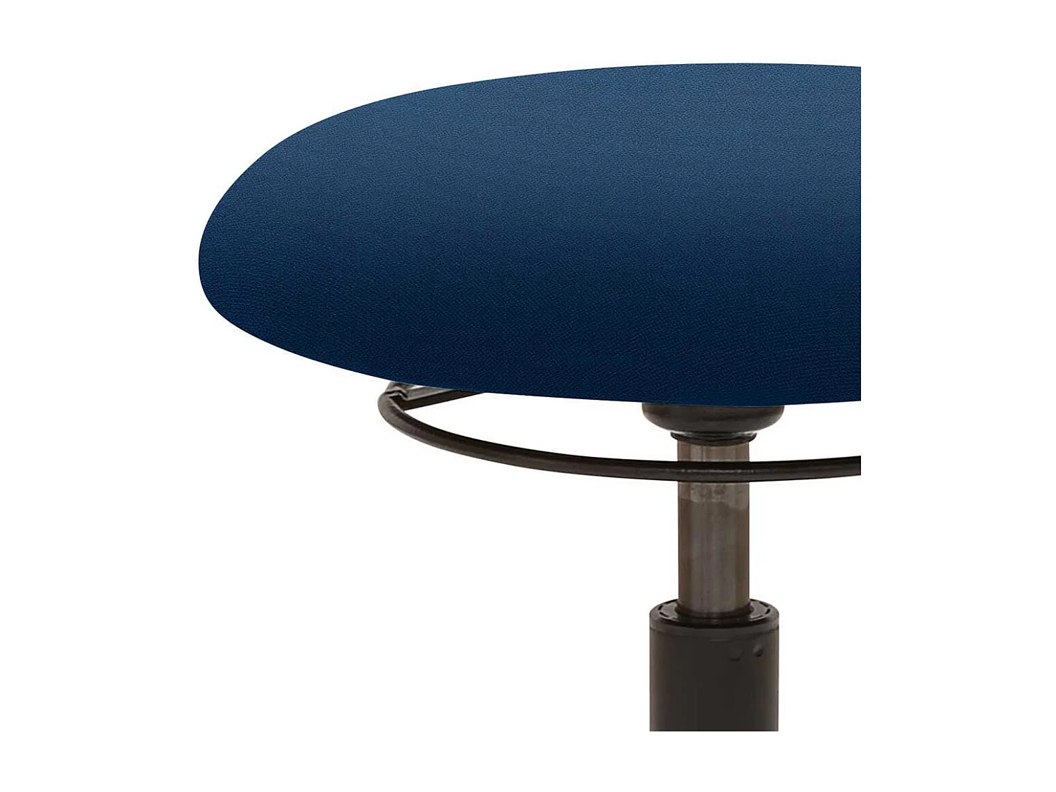 Runder Arbeitshocker aus Flachgewebe Blau