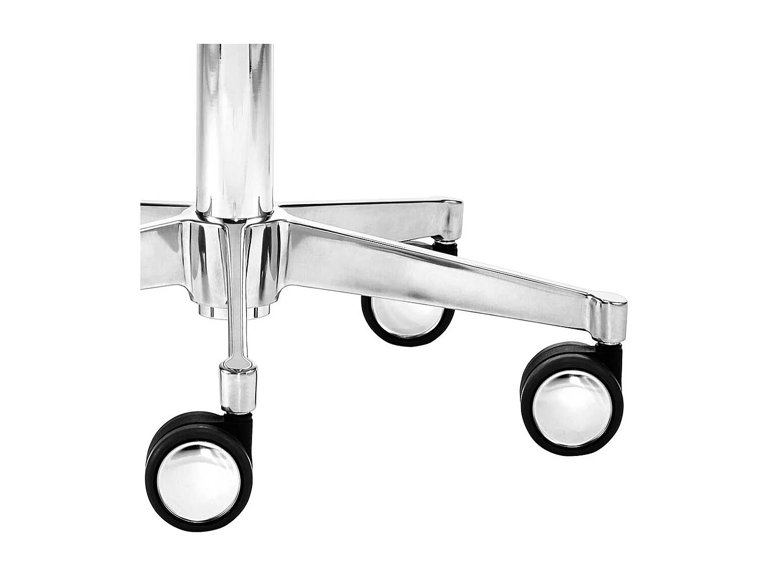 Höhenverstellbarer Sitzhocker mit Rollen Blau Webstoff