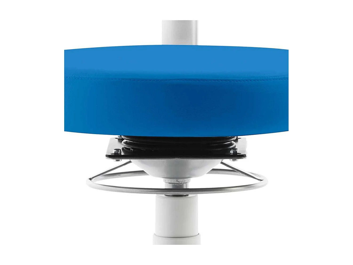 Moderner Arbeitshocker mit gepolsterter Rückenlehne drehbar